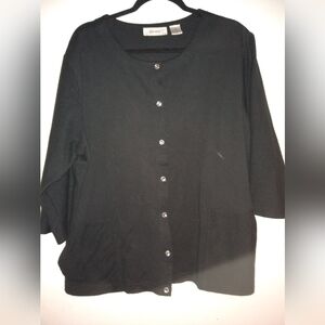 Classic Black Women's Button-Down Shirt